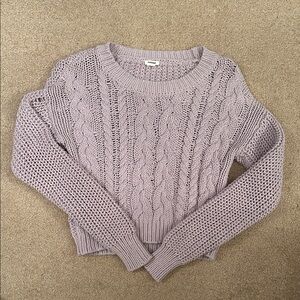 Garage Women's Cable Knit Sweater - Light Purple